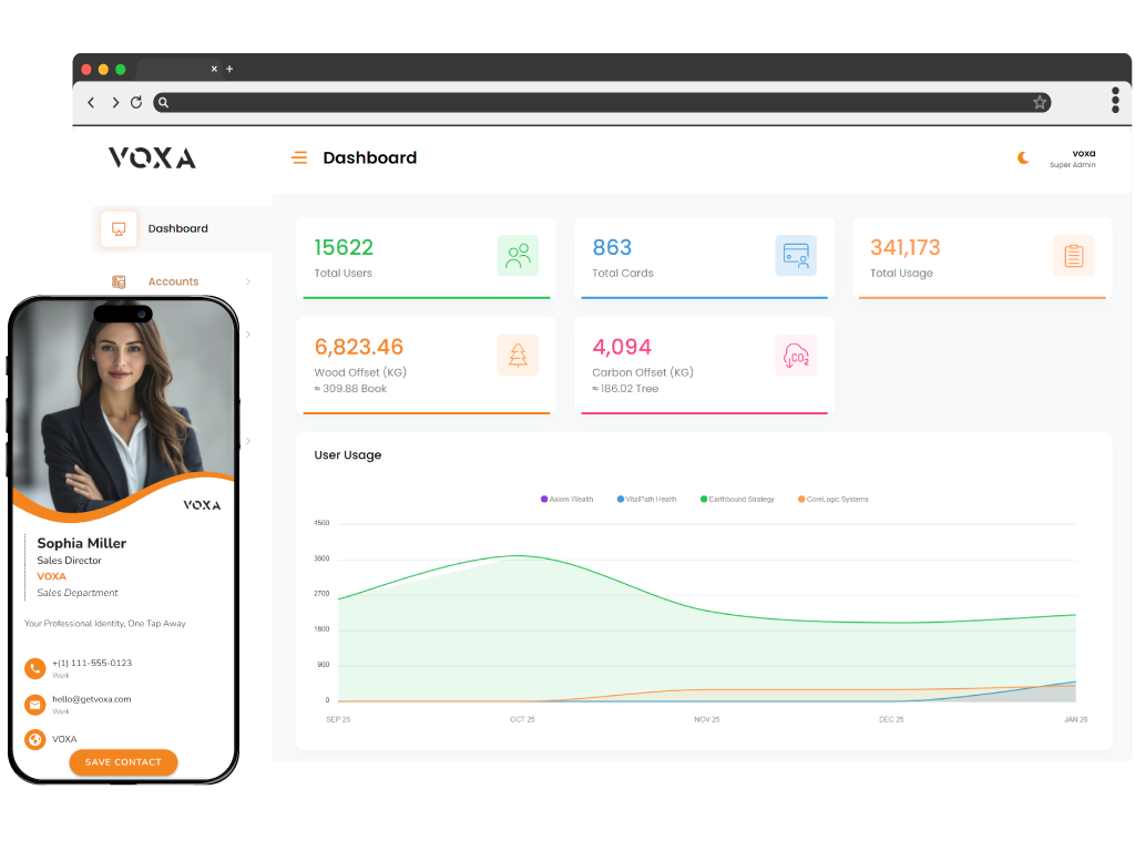 VOXA Digital Business Card Platform